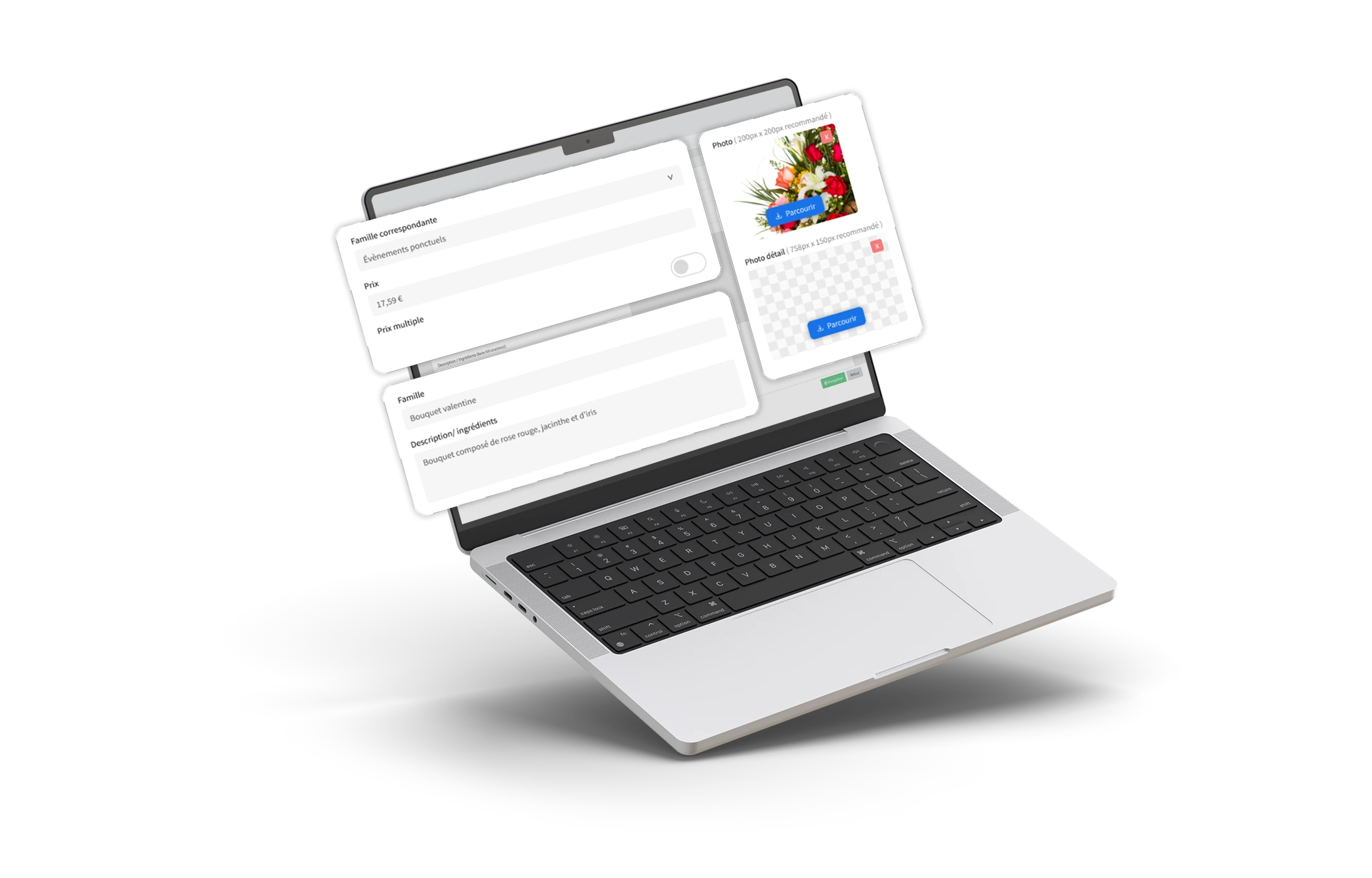 CRM ACCESS Menu digitalisation offres, modification d'un produit