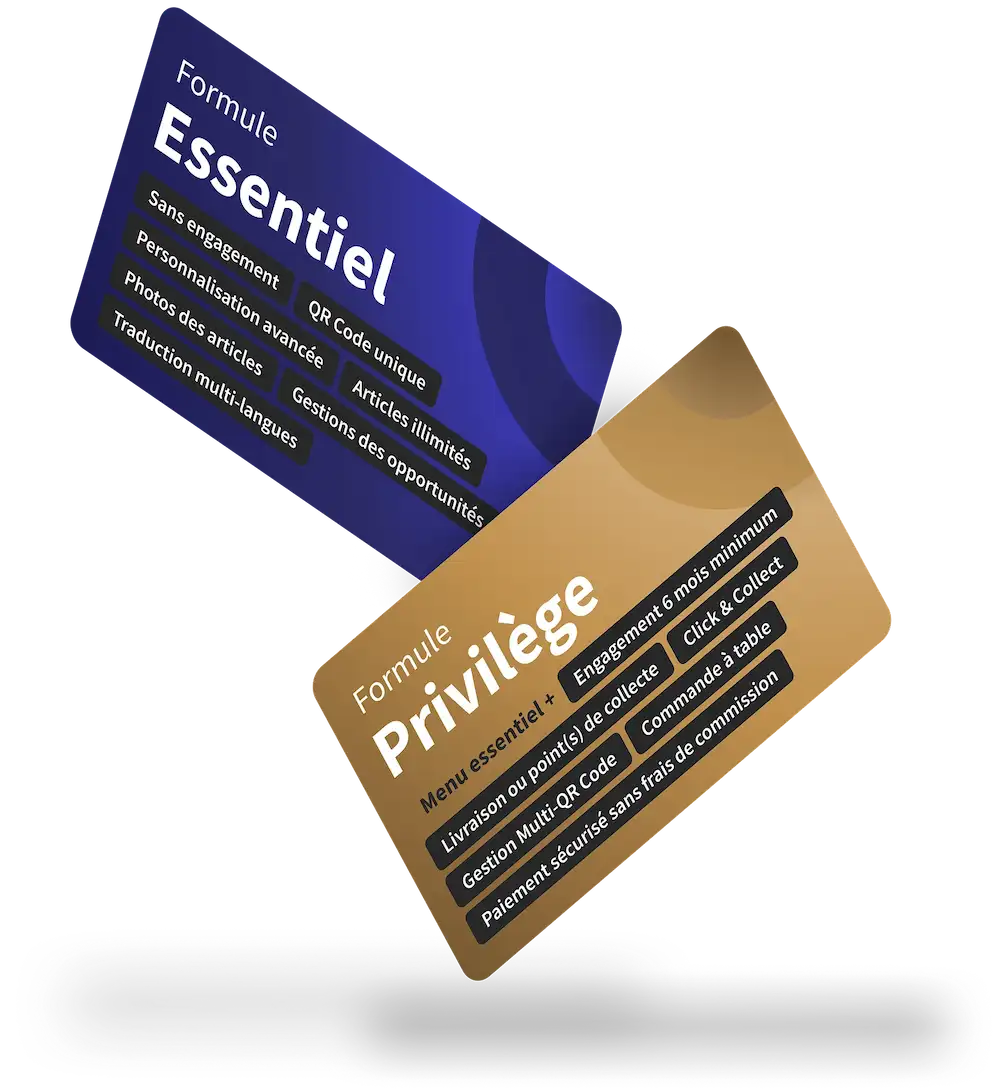 Étape 1 : Choissisez parmis nos deux formules - essentiel ou privilège